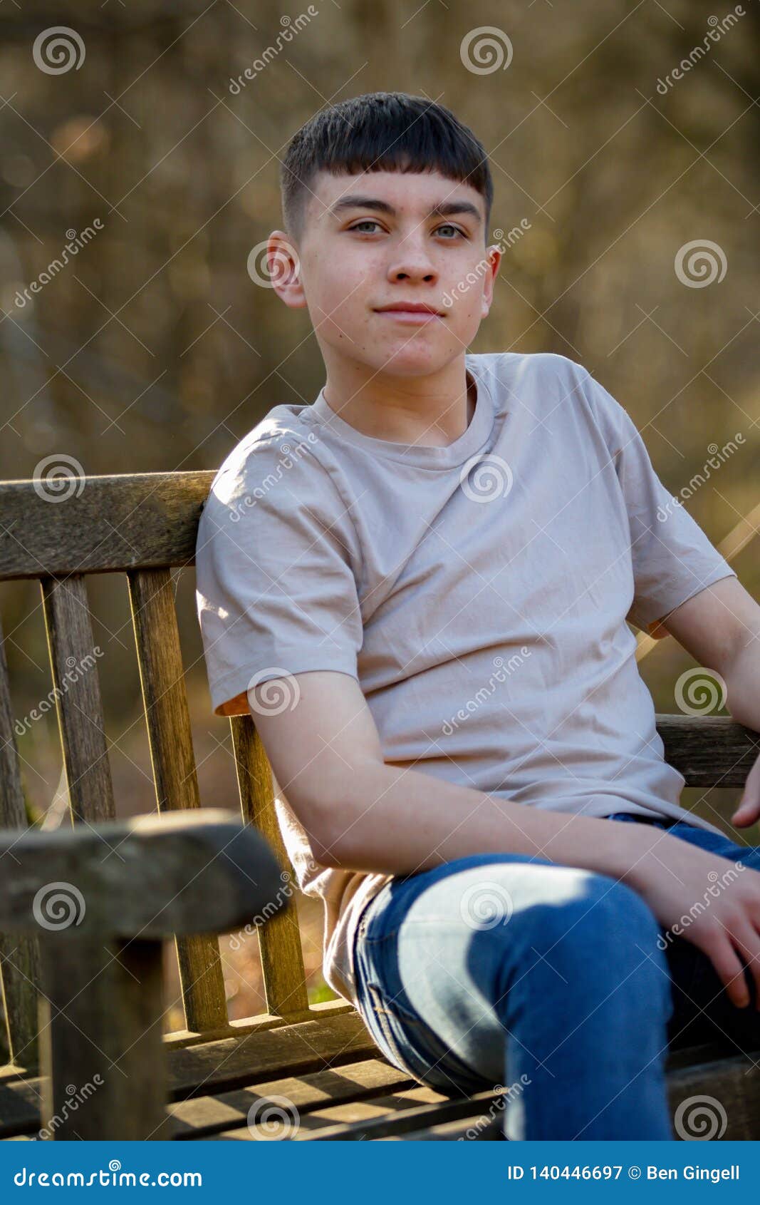 Teenage Boy Outside on a Bright Spring Day Stock Image - Image of teen ...