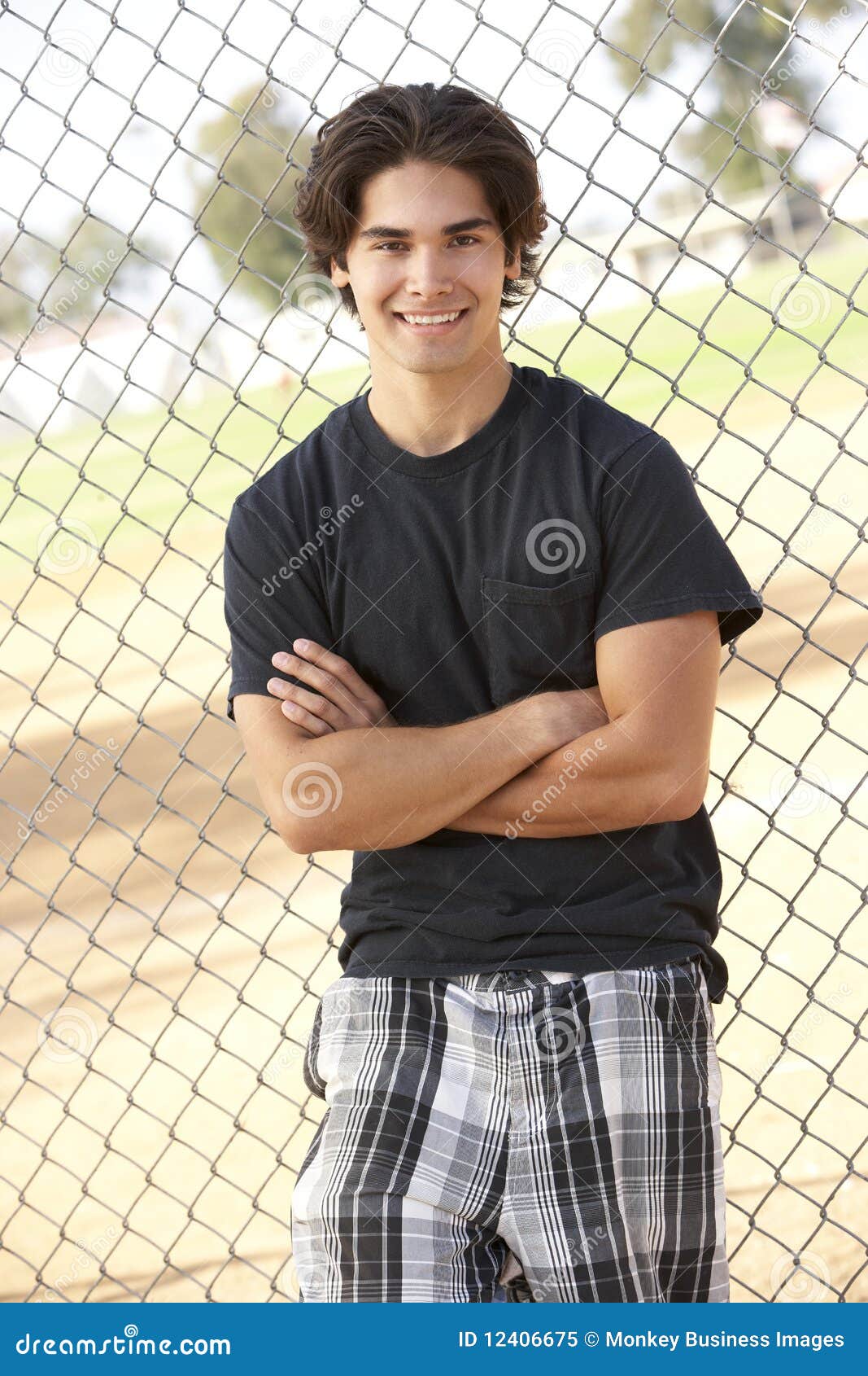 Boy In Soccer Kit Standing By Goal — Stock Photo 