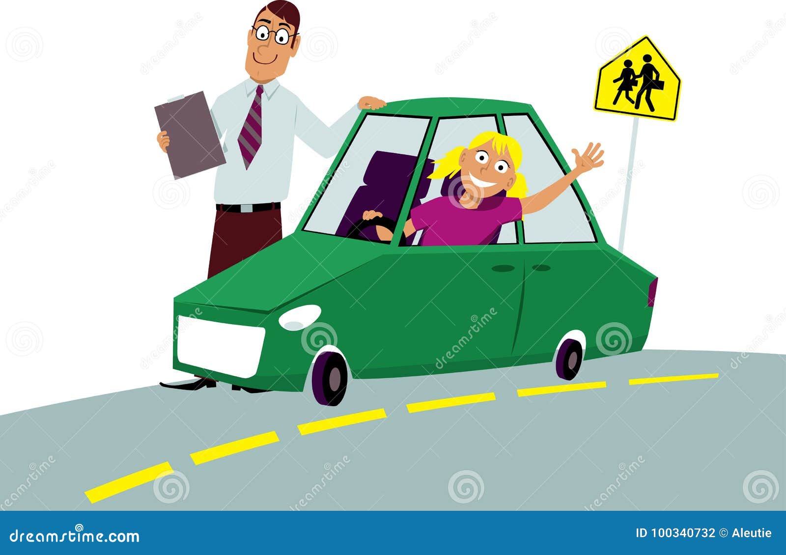 Download Driving school stock vector. Illustration of license - 100340732