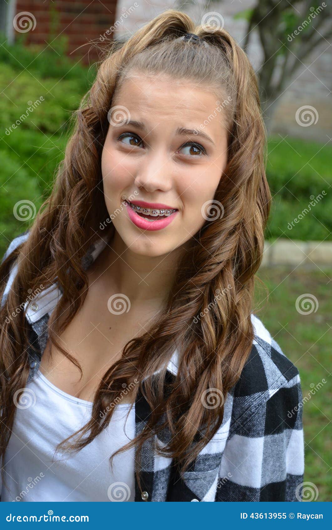 teeny teen with braces