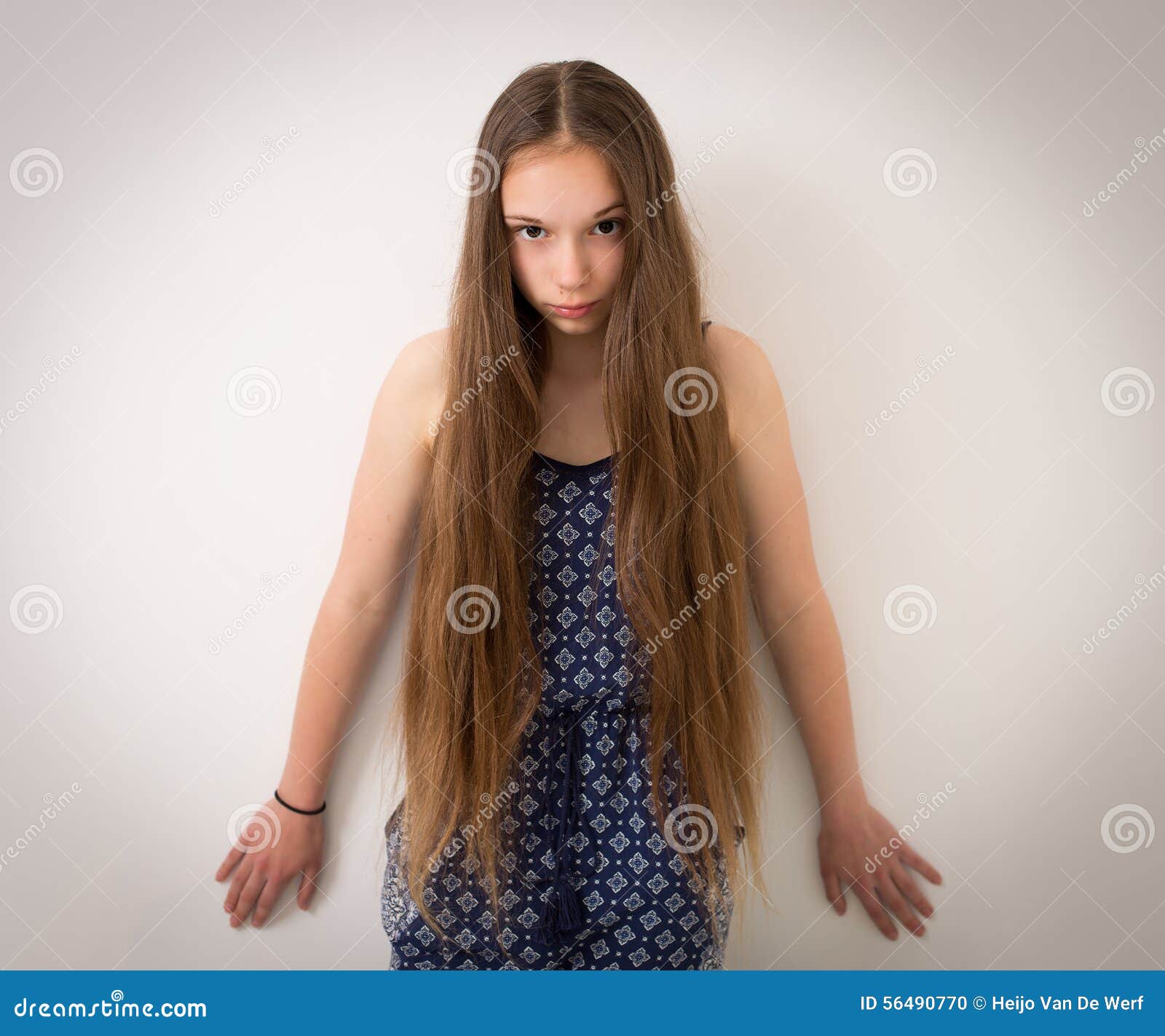 long hair teen brunette