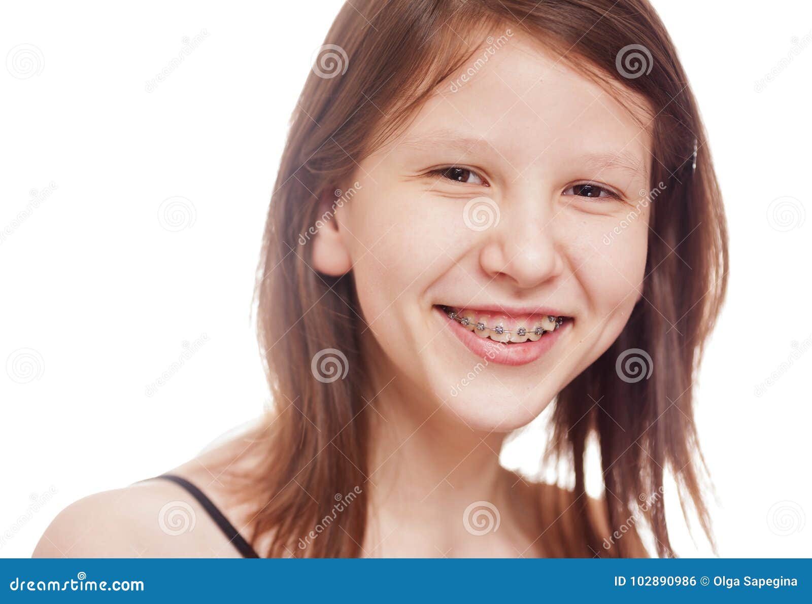 Teenage girl isolated stock photo. Image of attractive - 102890986