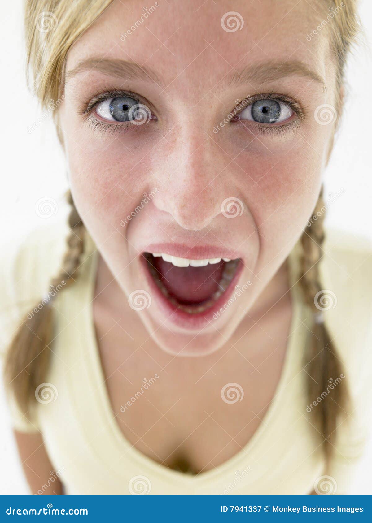 Teenage Girl Looking Shocked Royalty Free Stock Photography Image