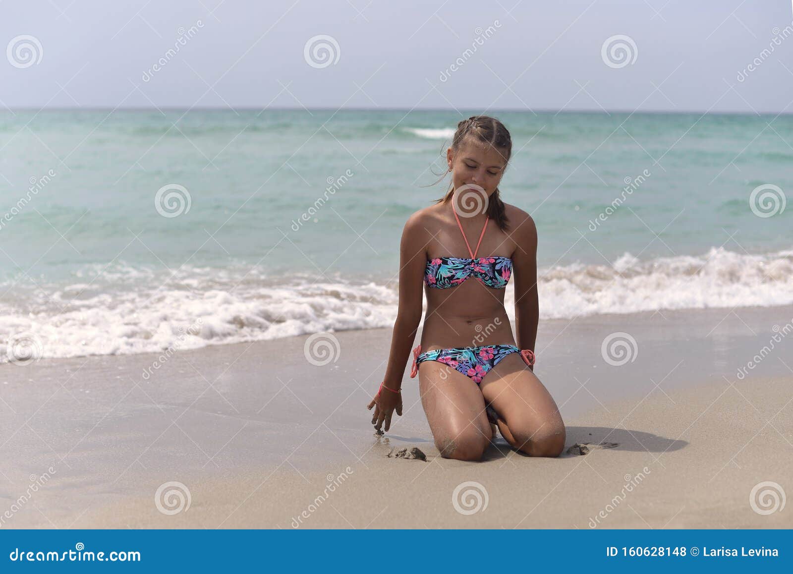 young nudist daughter Mom and Daughter are Photographed on the Beach Stock Image ...