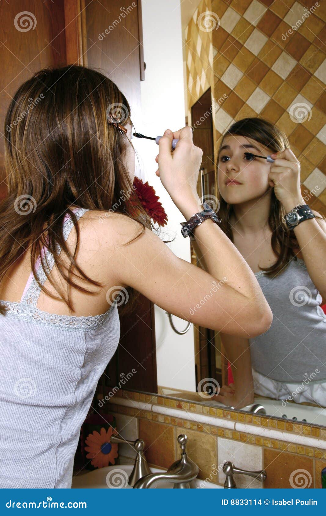 Teenage Girl With Makeup Stock Photo. Image Of Feminine - 8833114