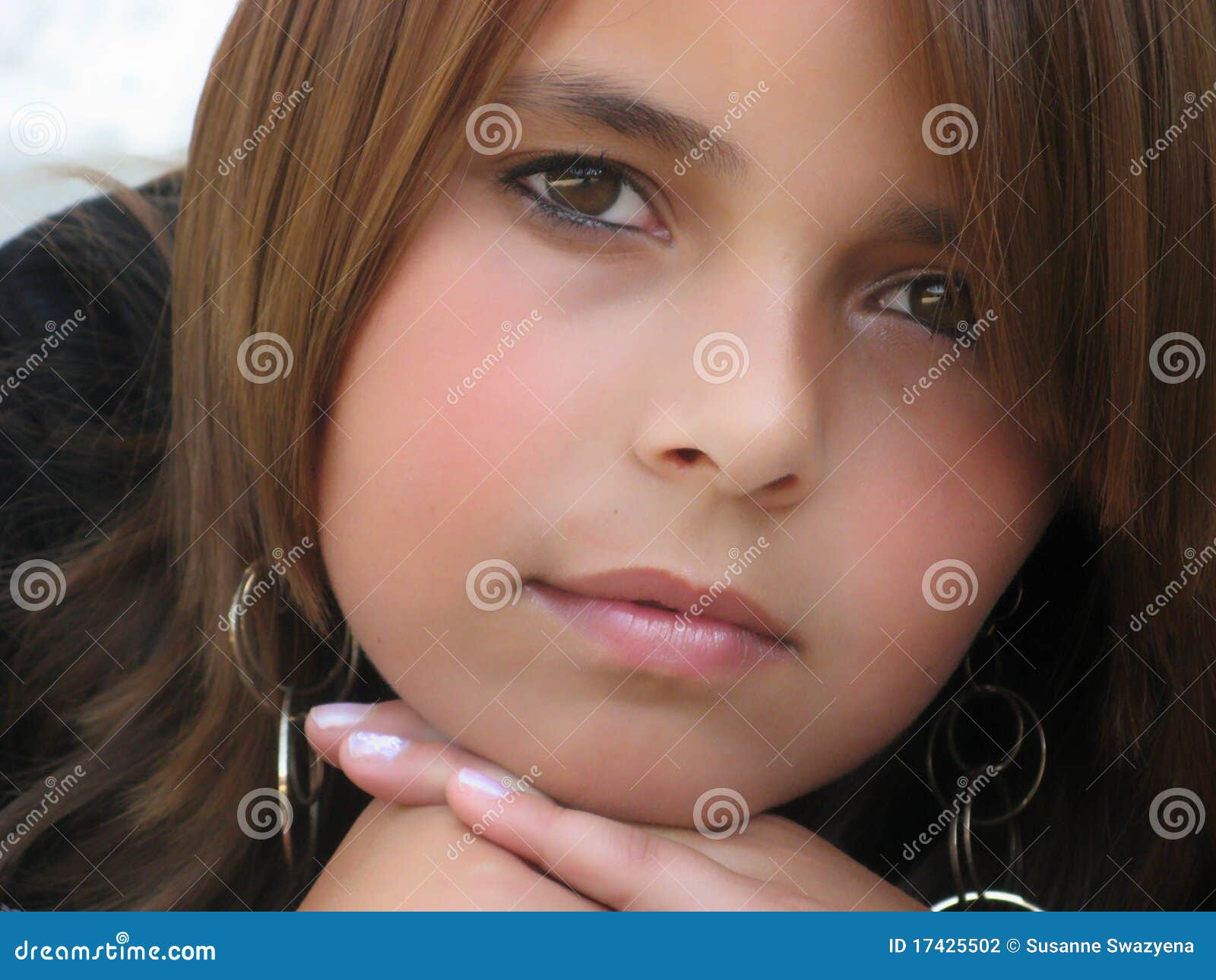 Teenage Girl Portrait Stock Photo Image Of Close Attra
