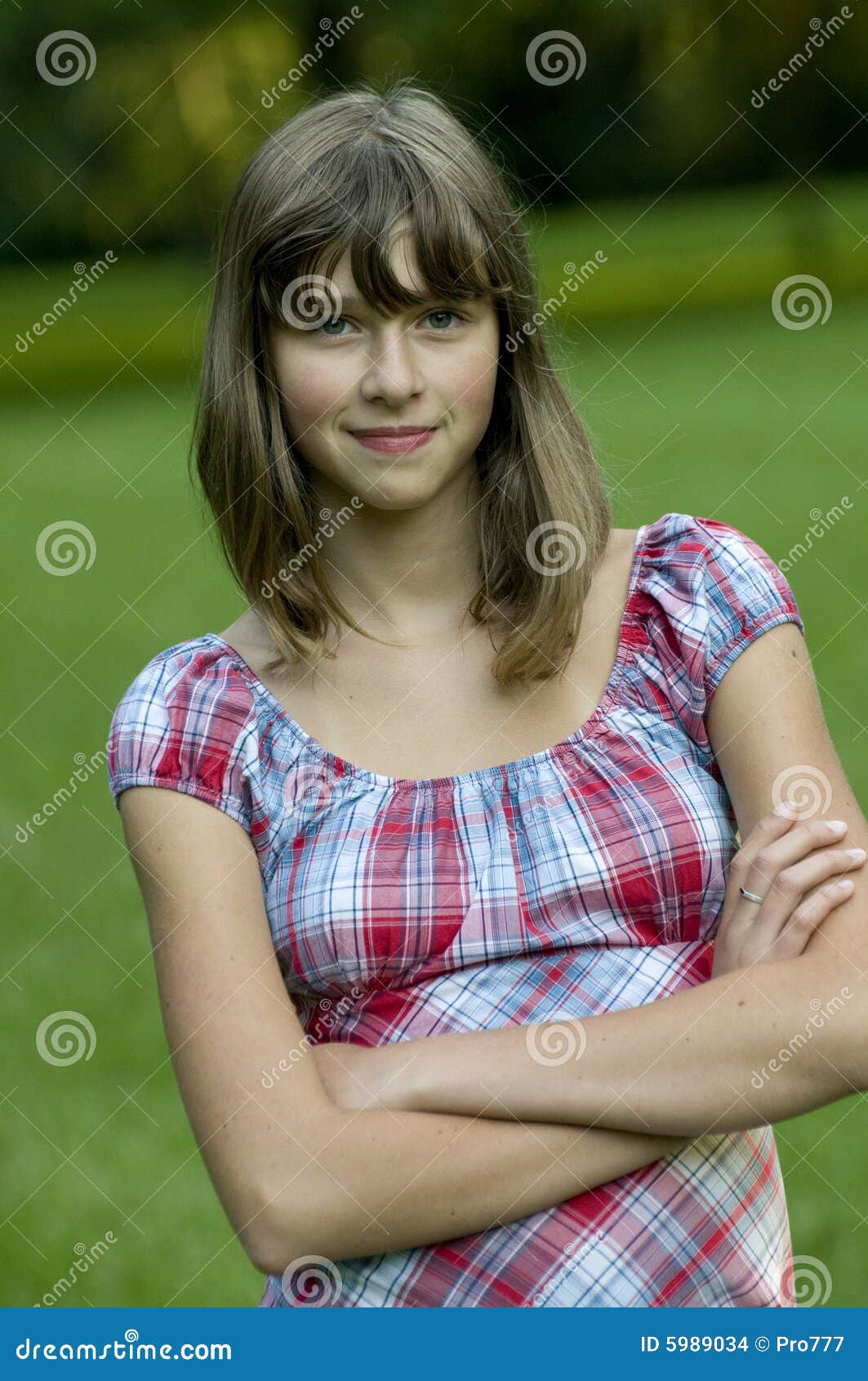 Teenage Girl Front View Portrait