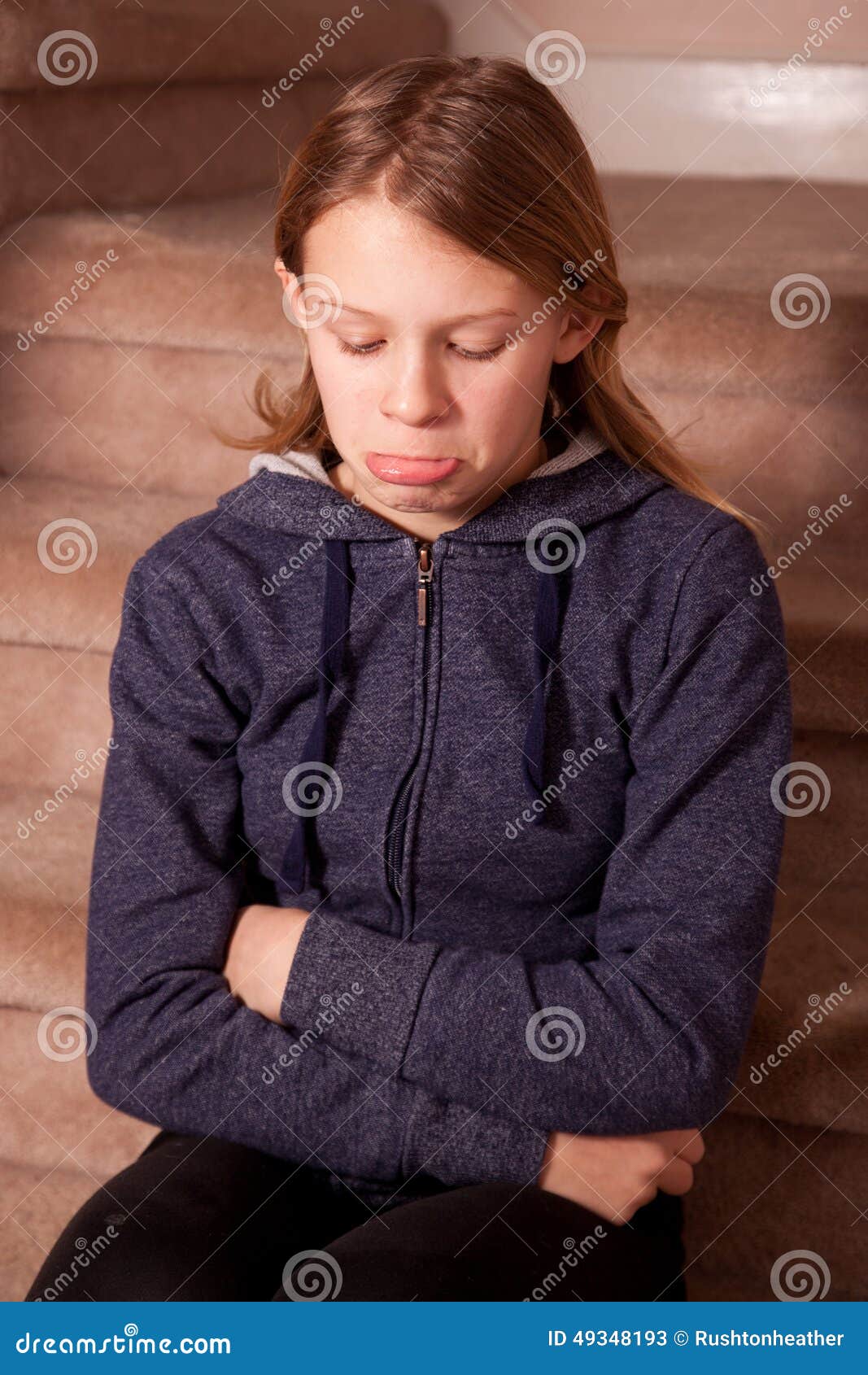 Teenage girl pouting stock image. Image of crossed, eyes - 49348193