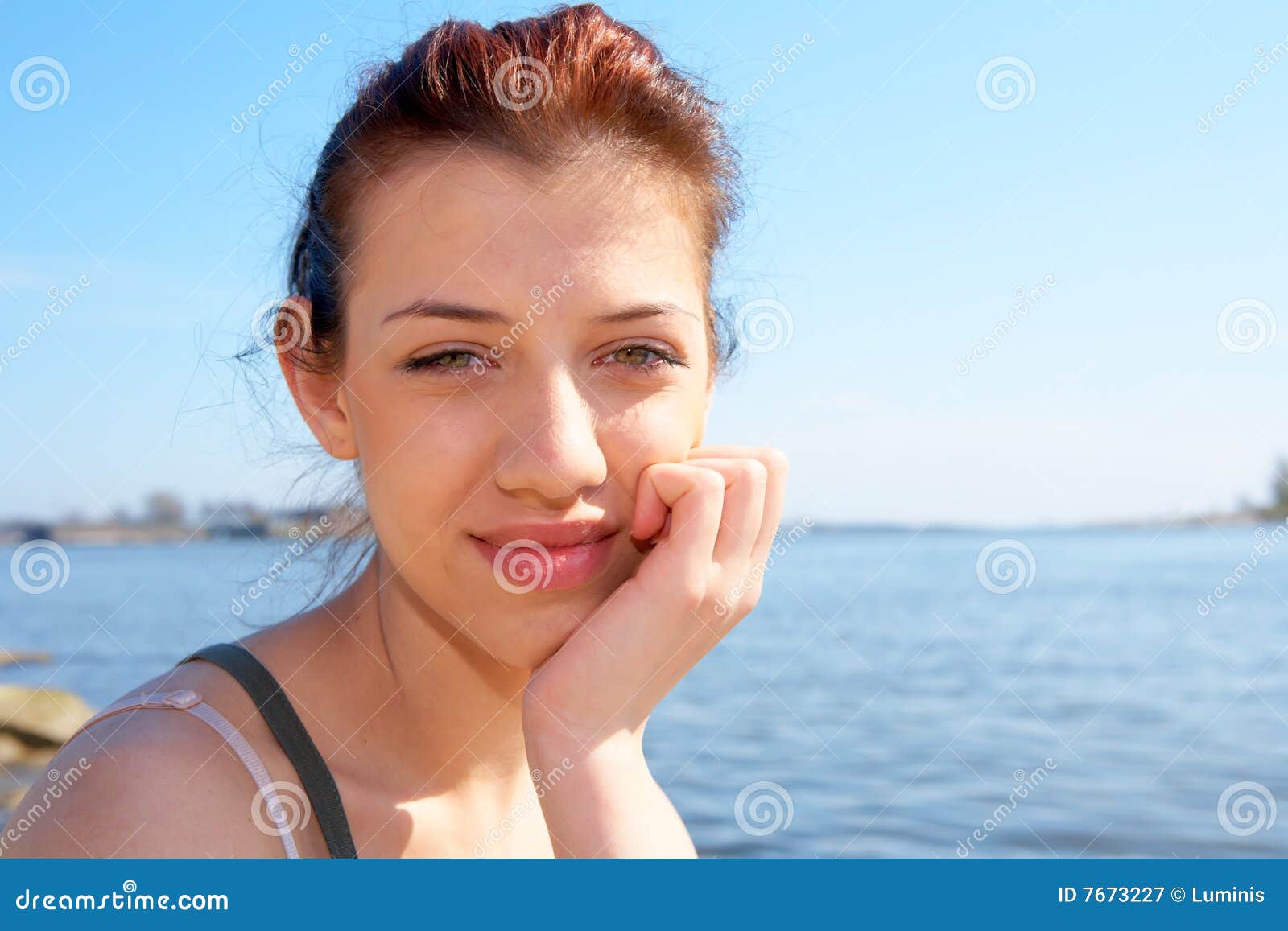 Teenage Girl by Sea stock image. Image of teenaged, youth - 7673227