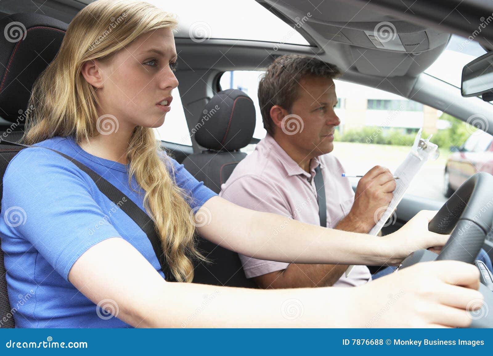 Download Teenage Girl Taking A Driving Lesson Stock Photo - Image ...
