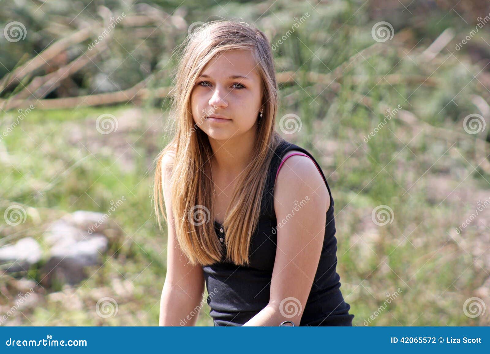 Teenage girl stock photo. Image of beauty, isolated, playing - 42065572