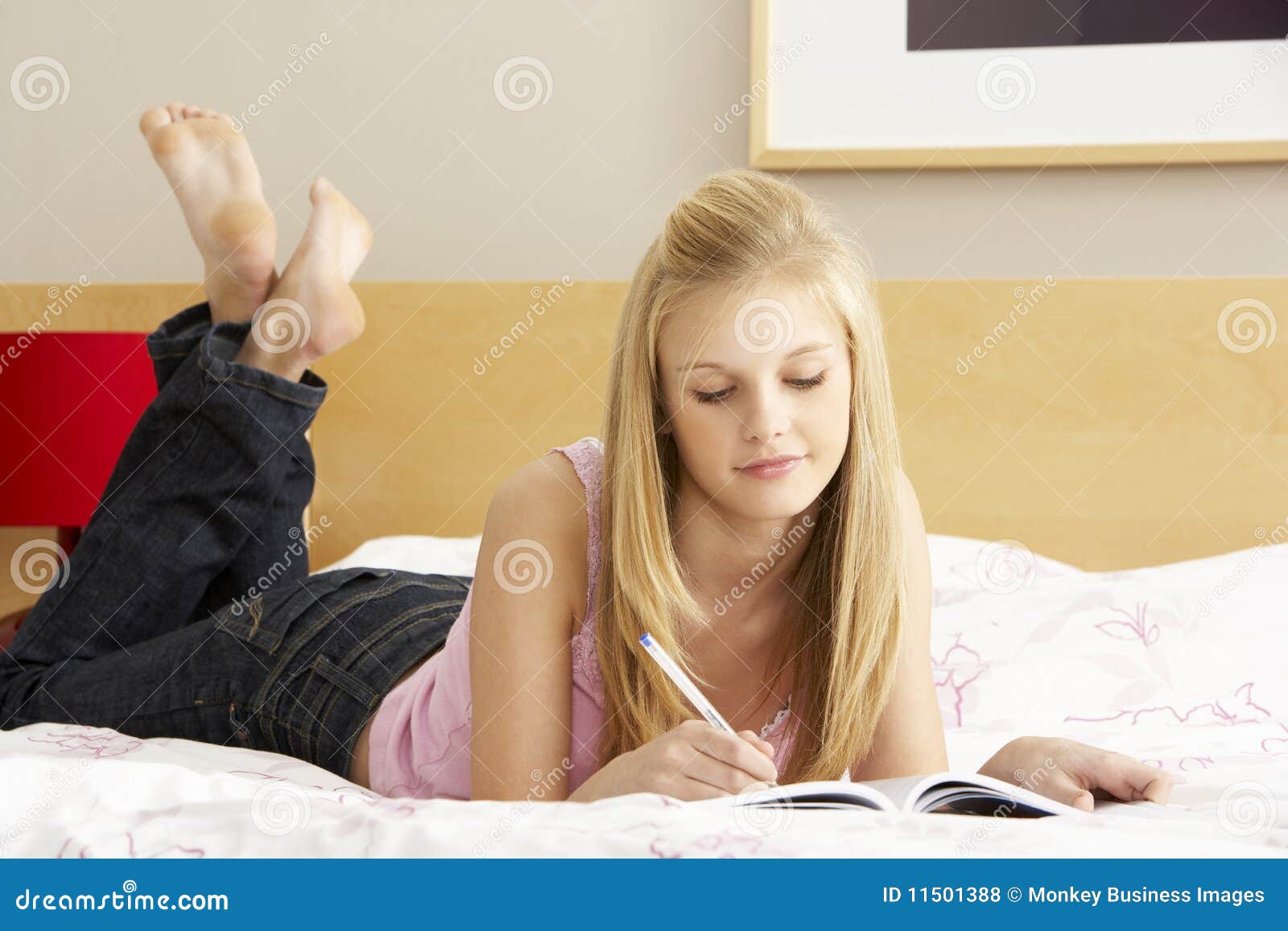  In Diary In Bedroom Royalty Free Stock Photos - Image: 11501388