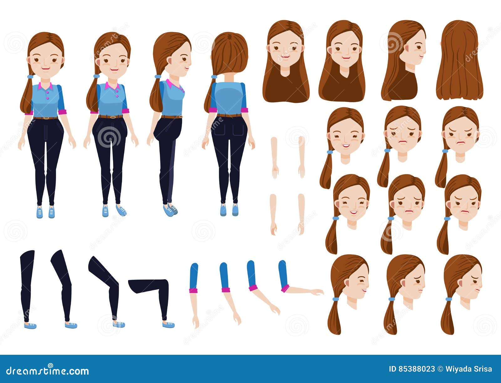 Female Avatar Maker Vector Download