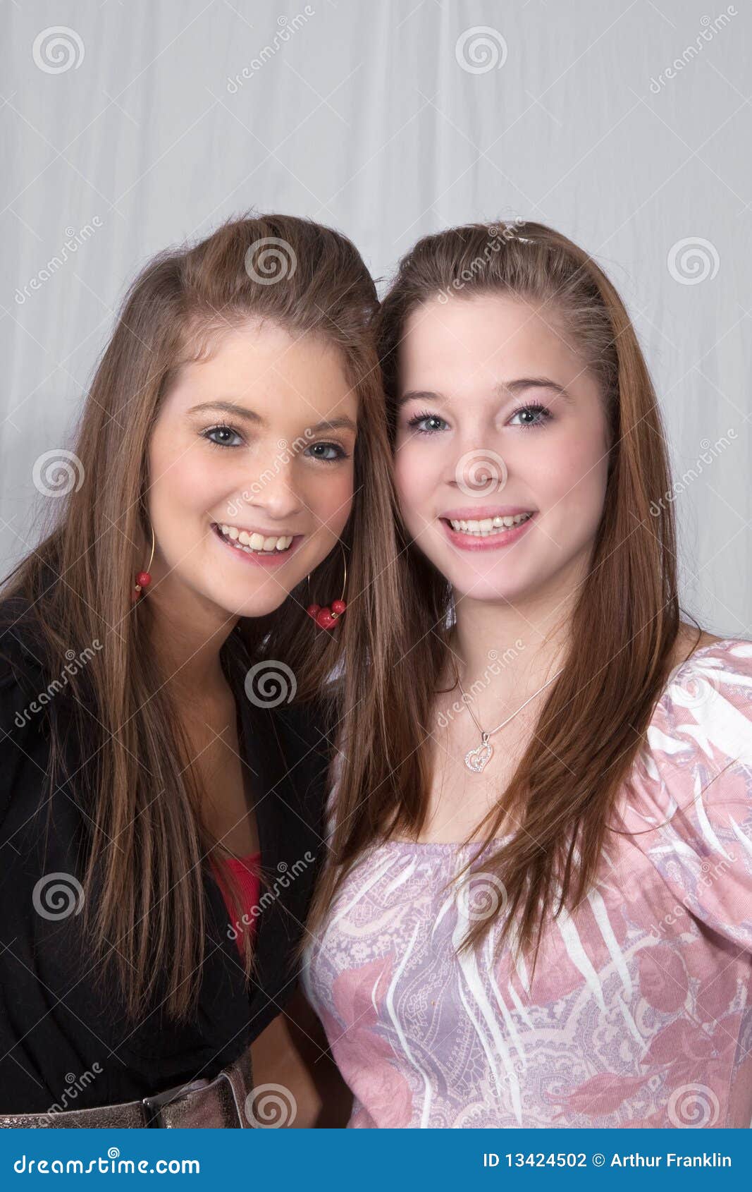 Teenage sisters stock photo. Image of hair, family, model 13424502