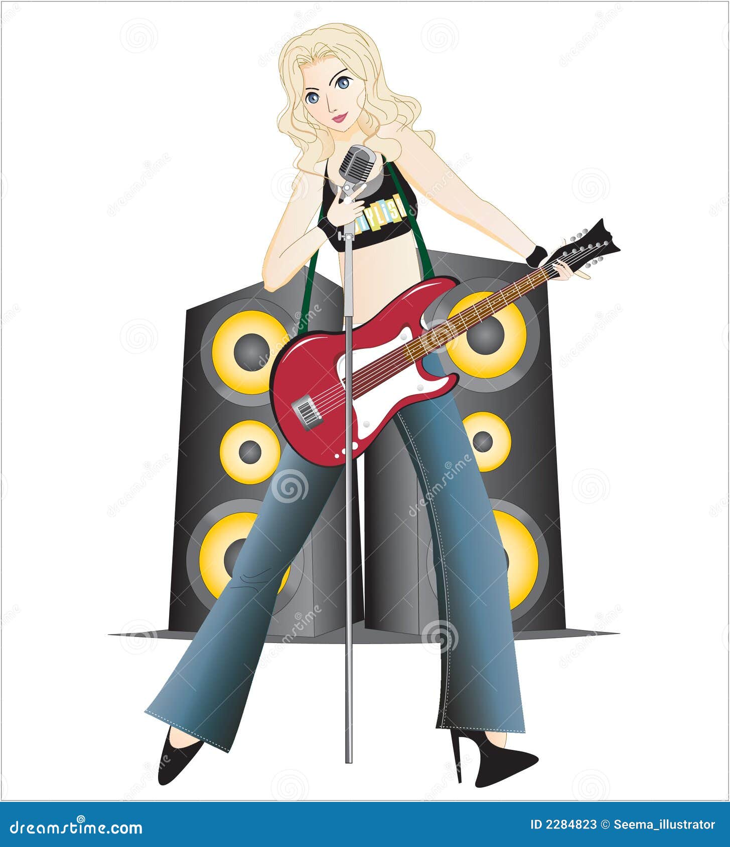 Teenager stock vector. Illustration of teenager, jeans - 2284823