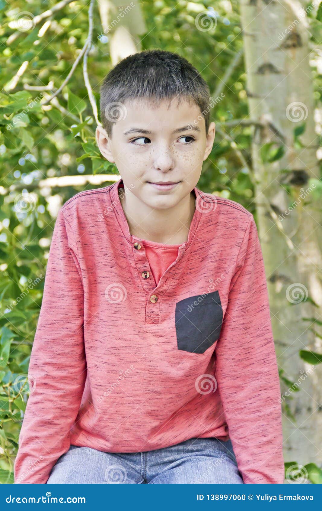Teenager boy in pink stock photo. Image of fall, autumn - 138997060
