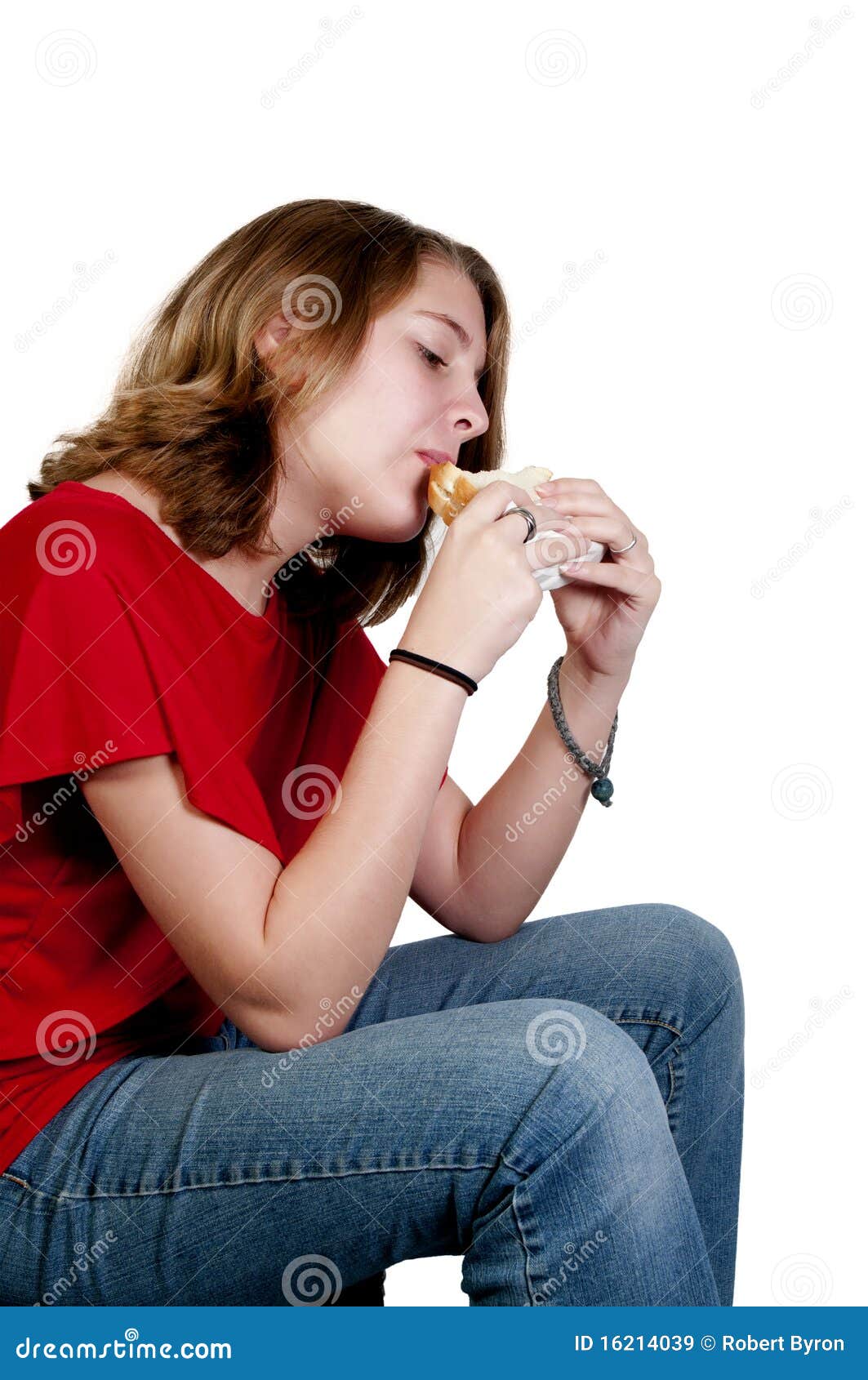 Teenager with Braces Eating a Sandwich Stock Image Image of snacking