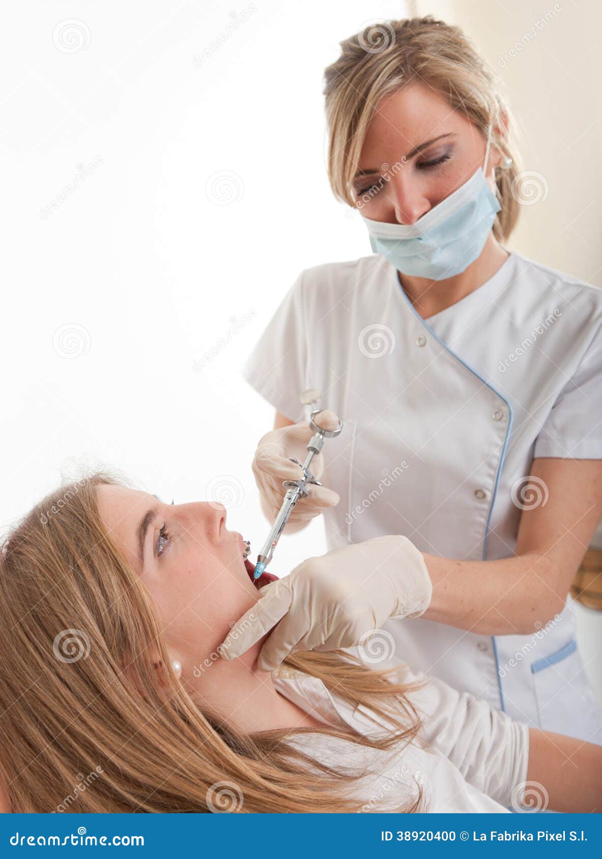 teenager at the dentist