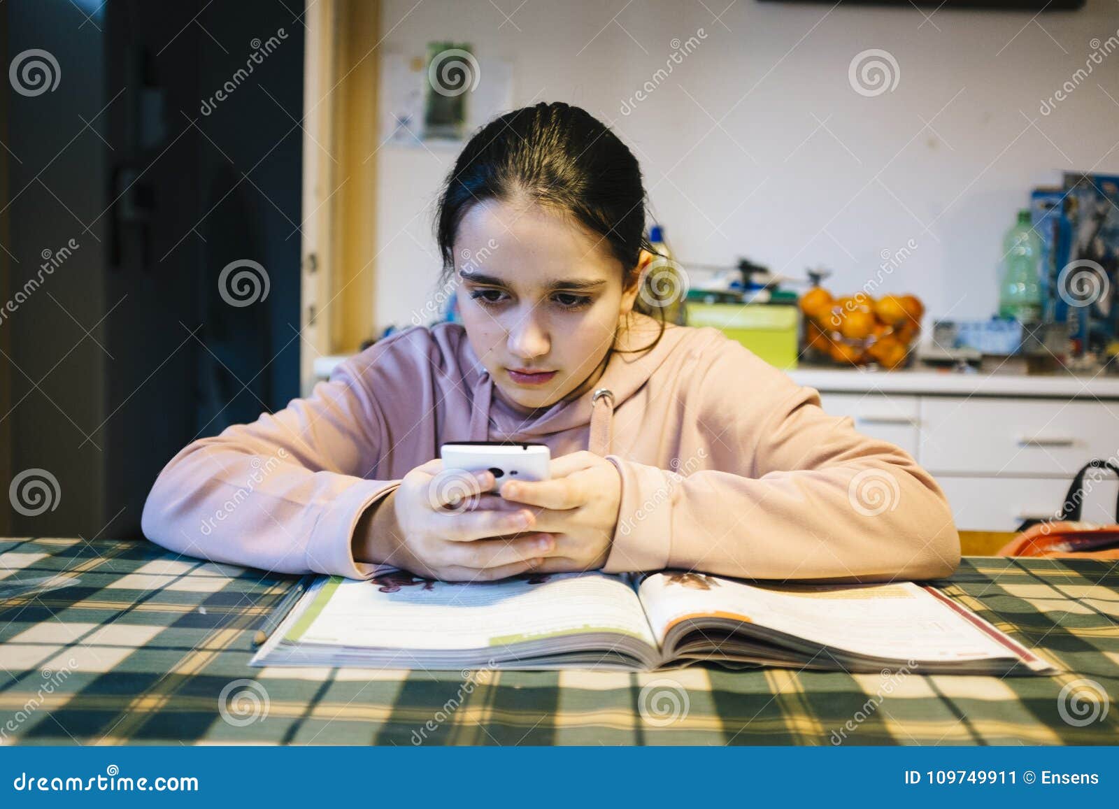 after dinner she do her homework