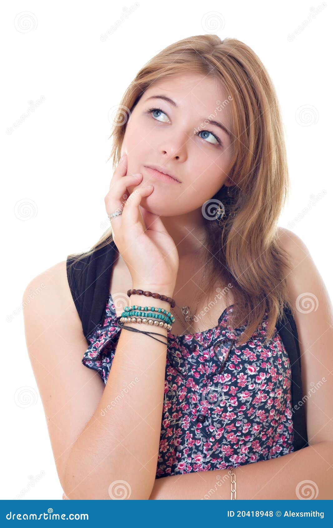 Teenager Girl Looking Up Royalty Free Stock Photos - Image: 20418948