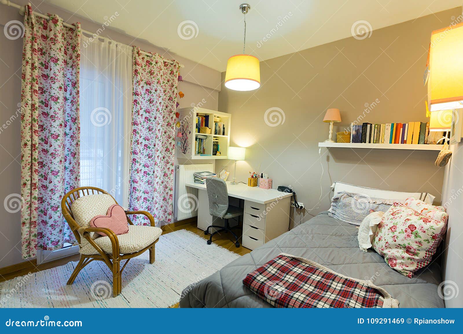 Teenager Girl Student Bedroom Stock Image Image Of Architecture