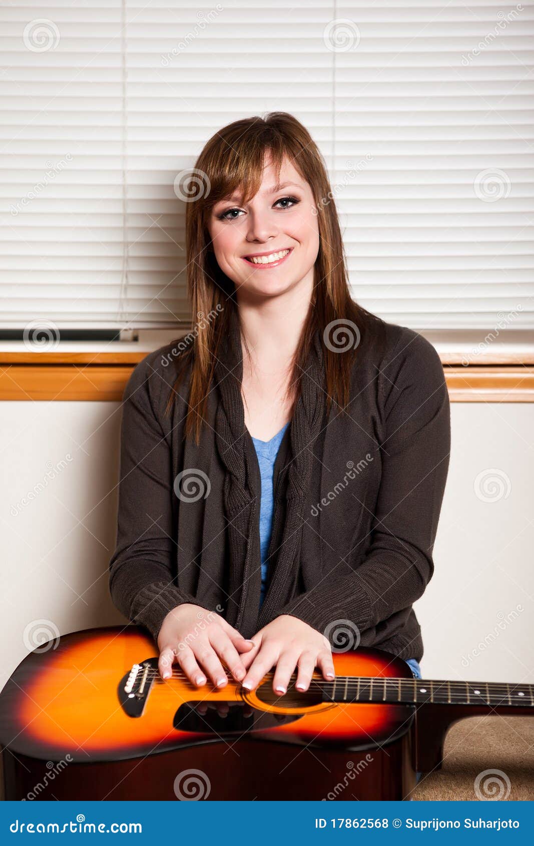 Teenager with guitar stock photo. Image of guitarist 17862568
