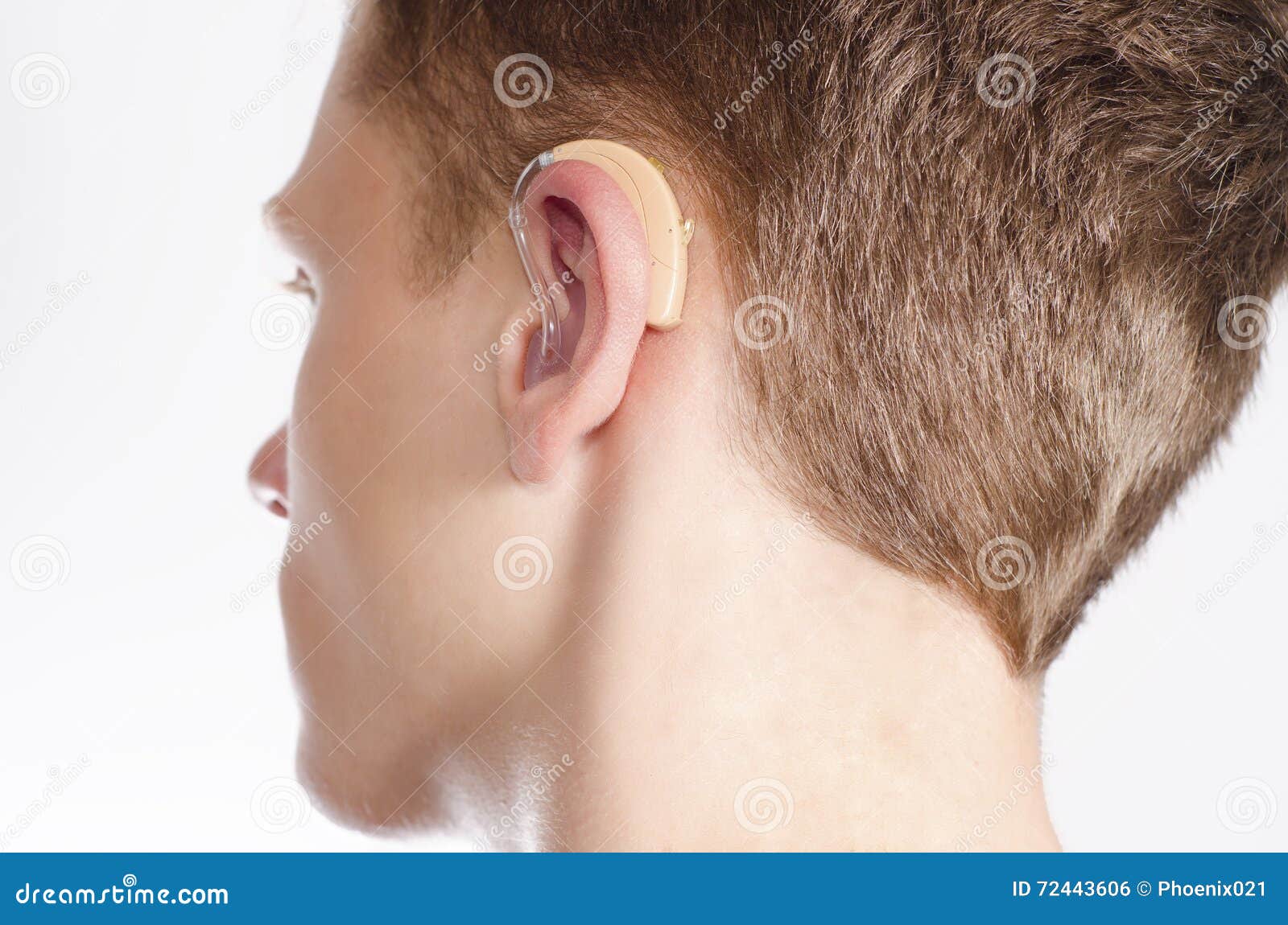teenager with hearing aid