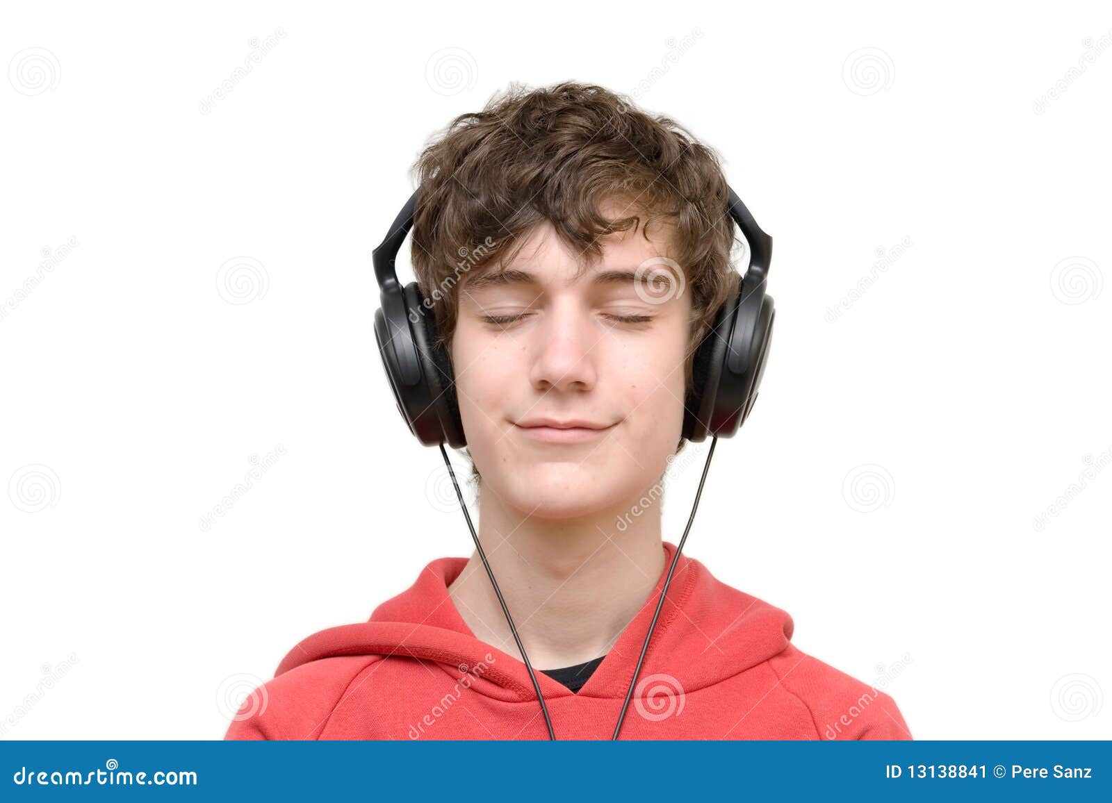 Teenage son listening music in headphones or playing online games ignoring  his mother Stock Photo - Alamy