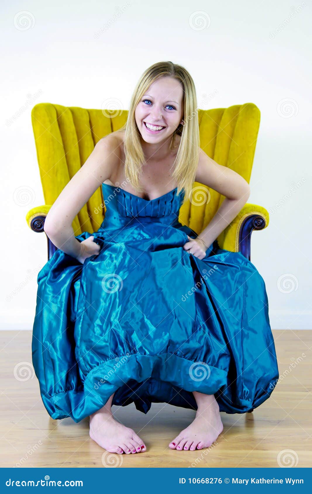 Teenager in prom dress stock photo ...