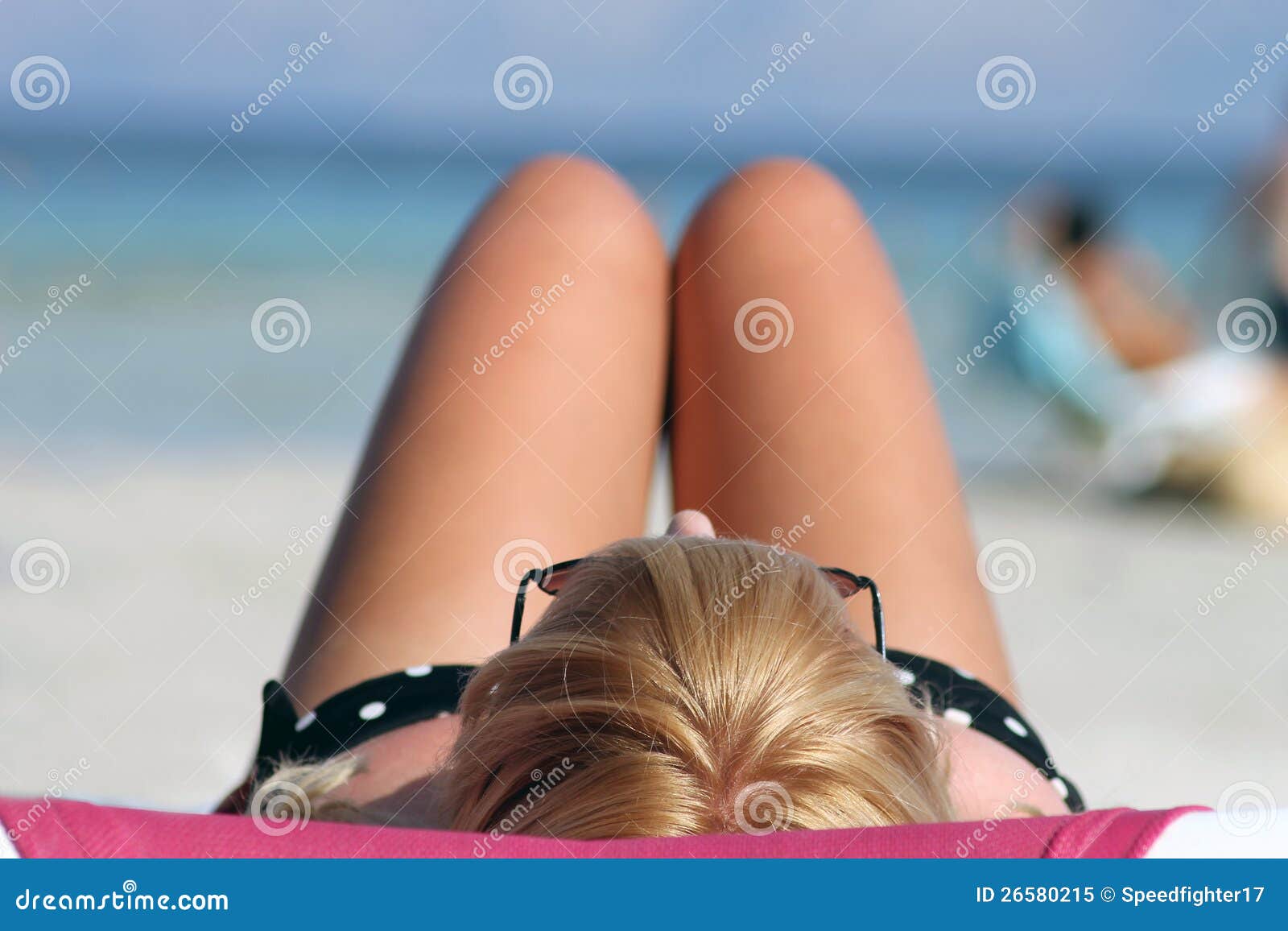 Sunbathing teen