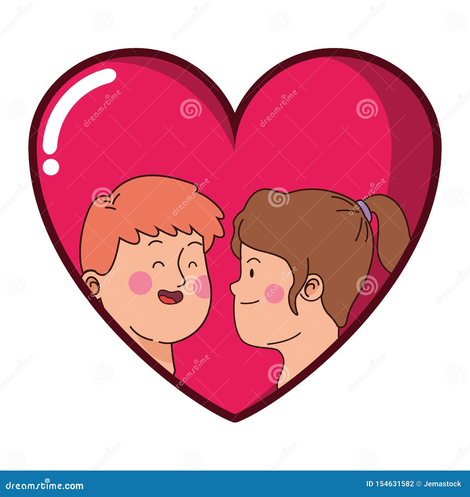 Teenagers Boyfriend and Girlfriend Cartoon Stock Vector - Illustration of  love, boyfriend: 154631582