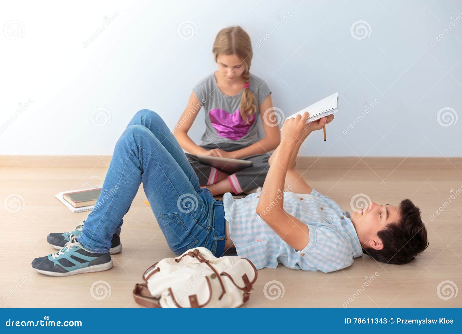 Teenagers Learning in Classroom Stock Image - Image of learning