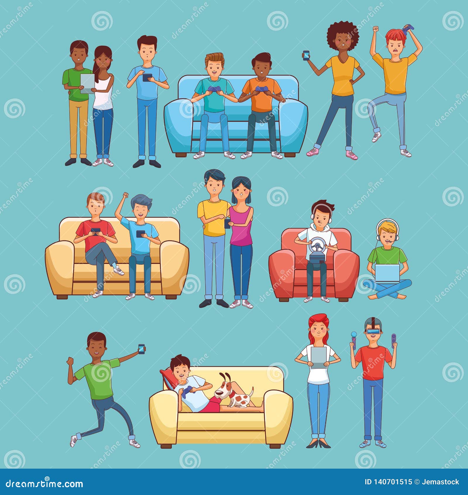 Playing Video Games Stock Illustrations – 5,437 Playing Video Games Stock  Illustrations, Vectors & Clipart - Dreamstime