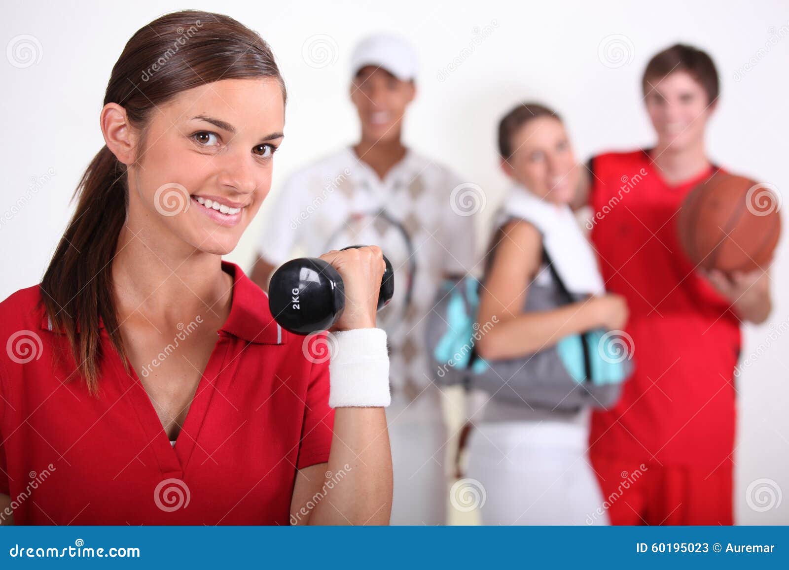 4 teenagers practicing sports