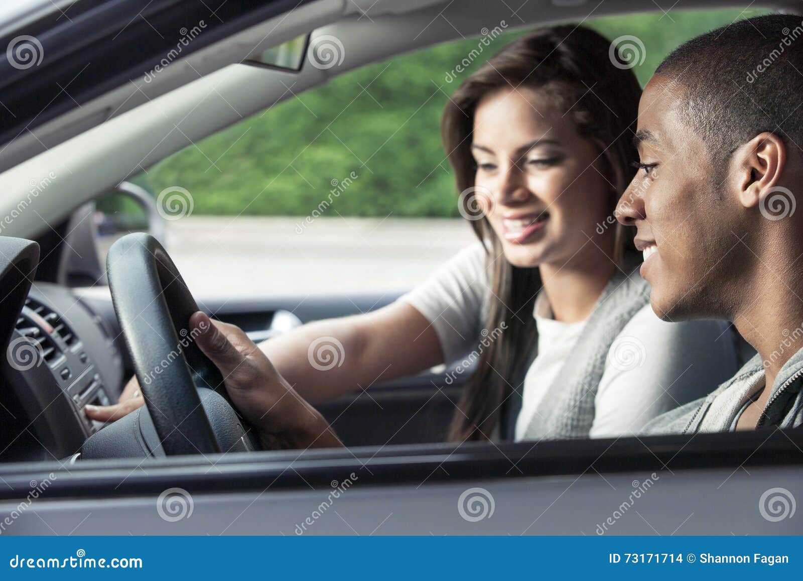teens driving car