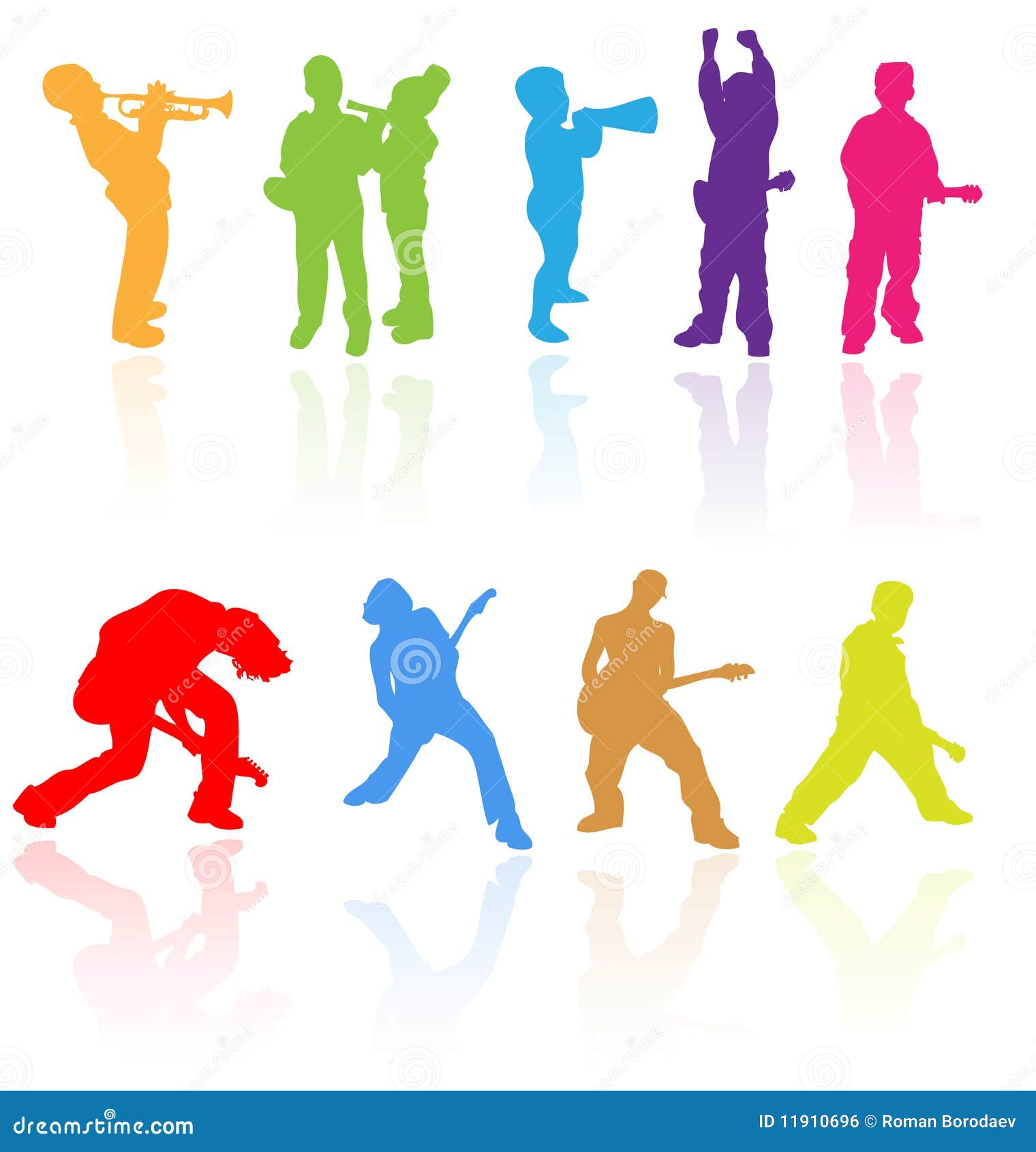 Kids Children Teens Rock Music Band Silhouette Young Child People