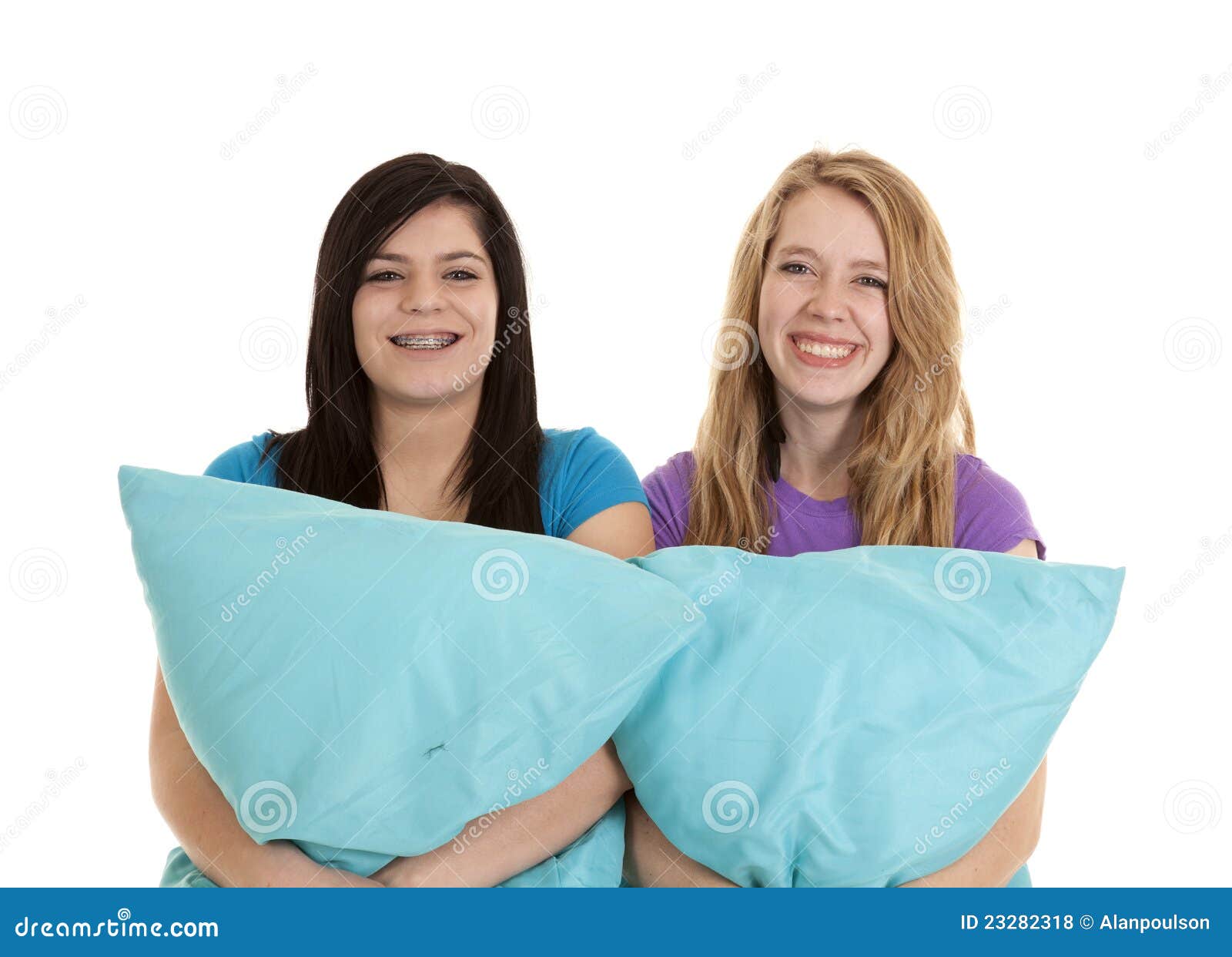 Teens pillows stock photo. Image of laughing, enjoy, lifestyle 23282318