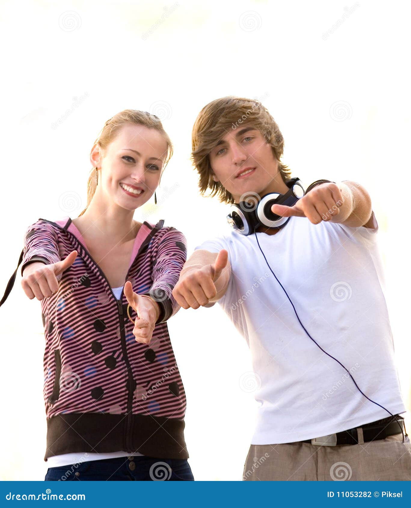 Teens with Thumbs Up stock ph