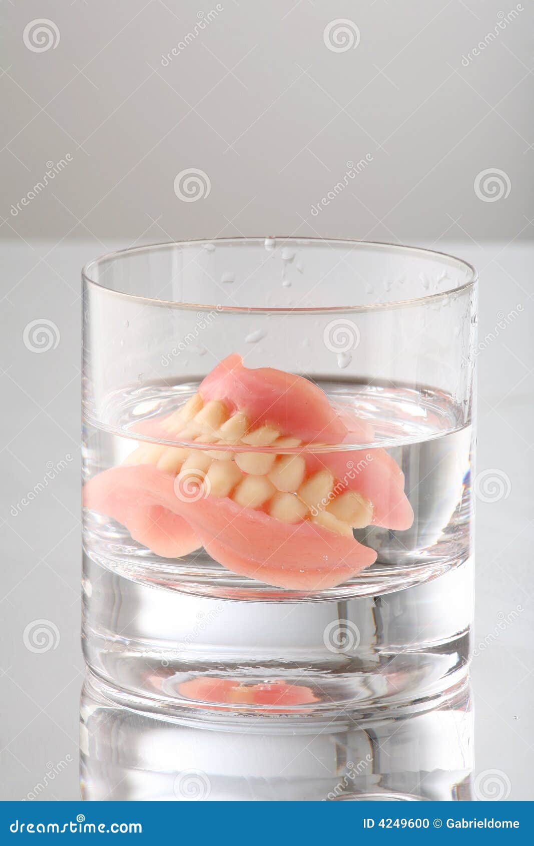Teeth on glass stock photo. Image of dentures, care, dental 4249600