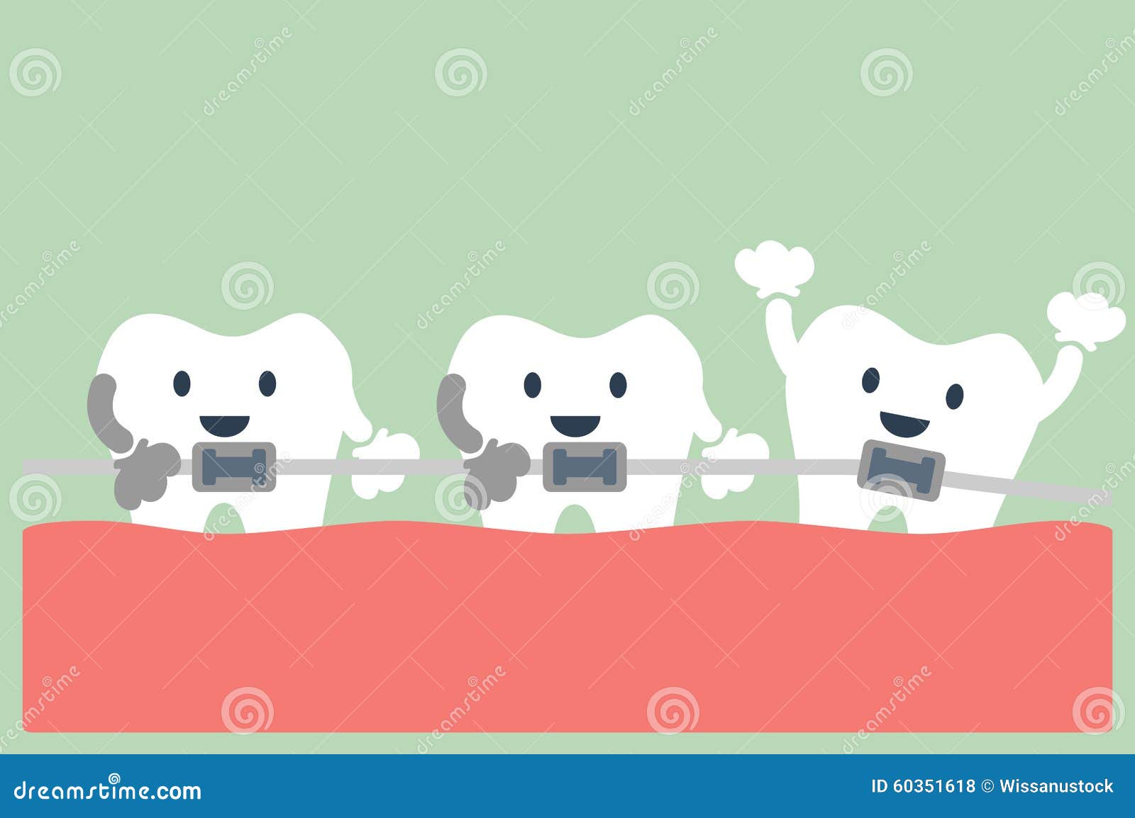 Teeth Orthodontics Cartoon Vector 60011787
