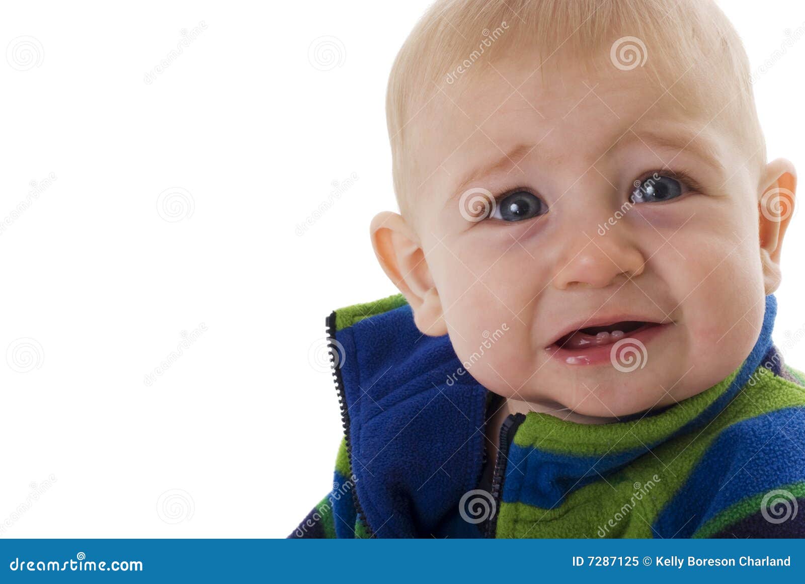 Teething baby stock image. Image of crying, months, teething 7287125
