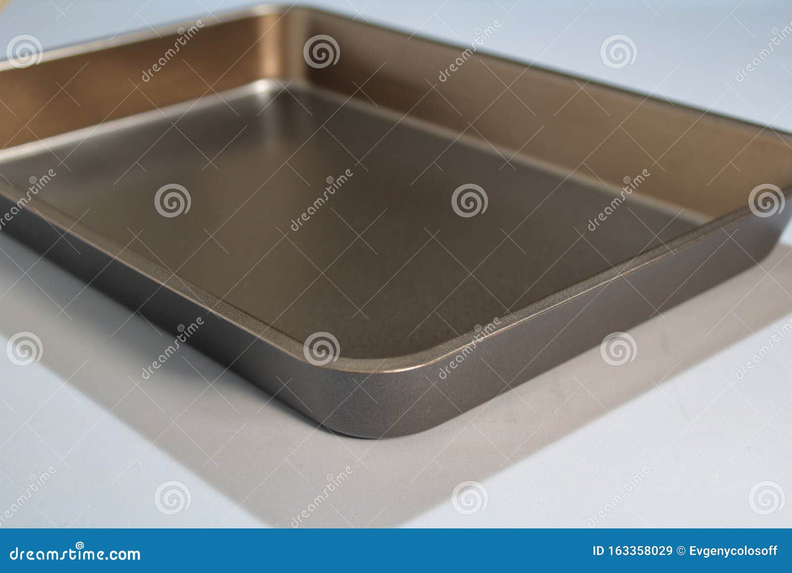 Teflon Coated Baking Tray on a Gray Background. Stock Image Image of