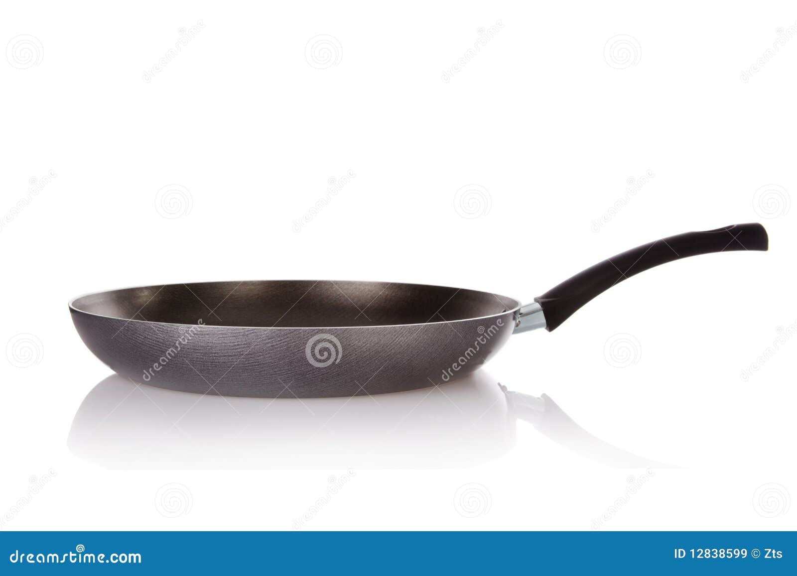 Teflon frying pan stock image. Image of cookware, white 12838599