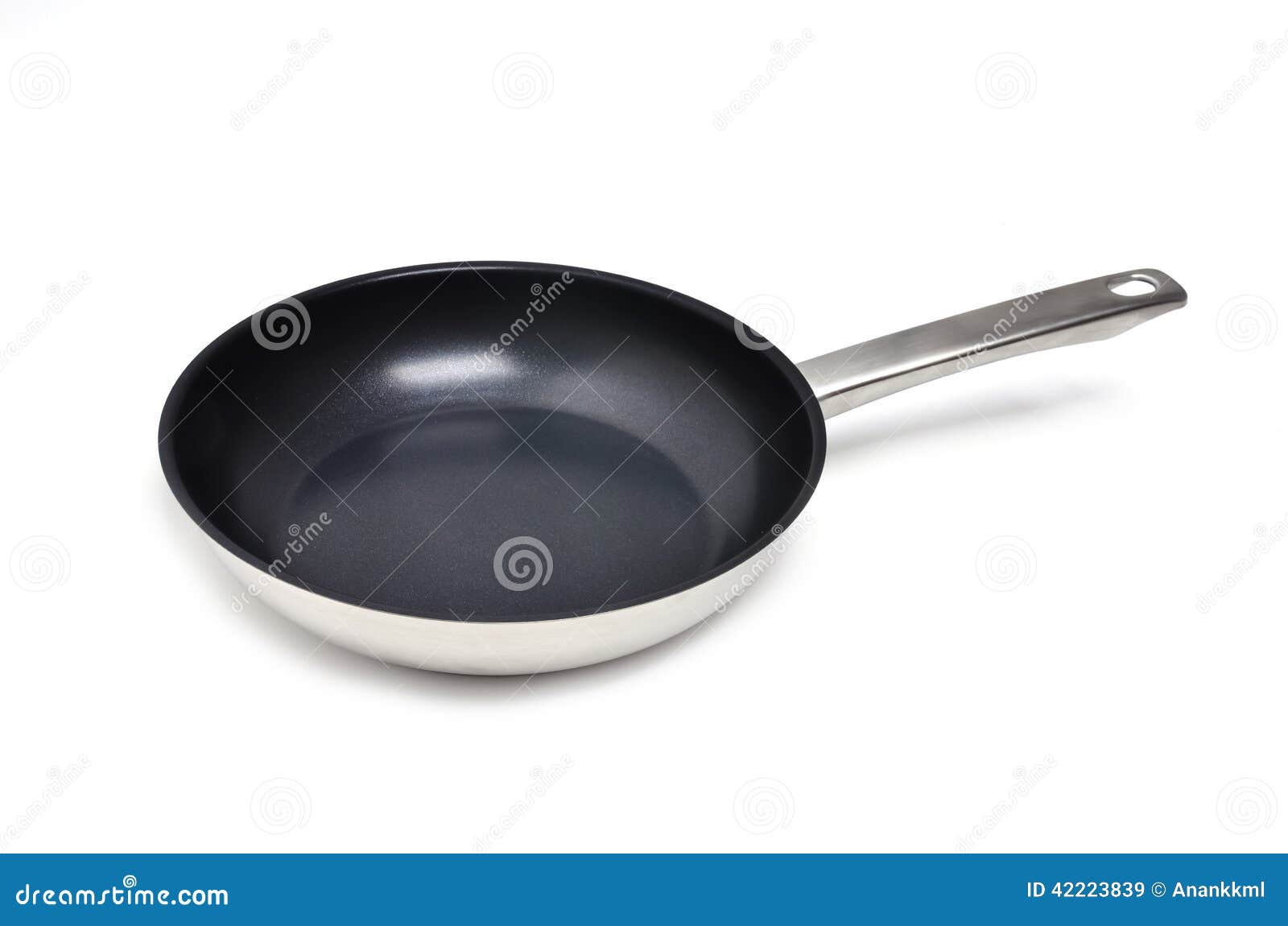 Teflon pan isolated stock image. Image of equipment, white 42223839
