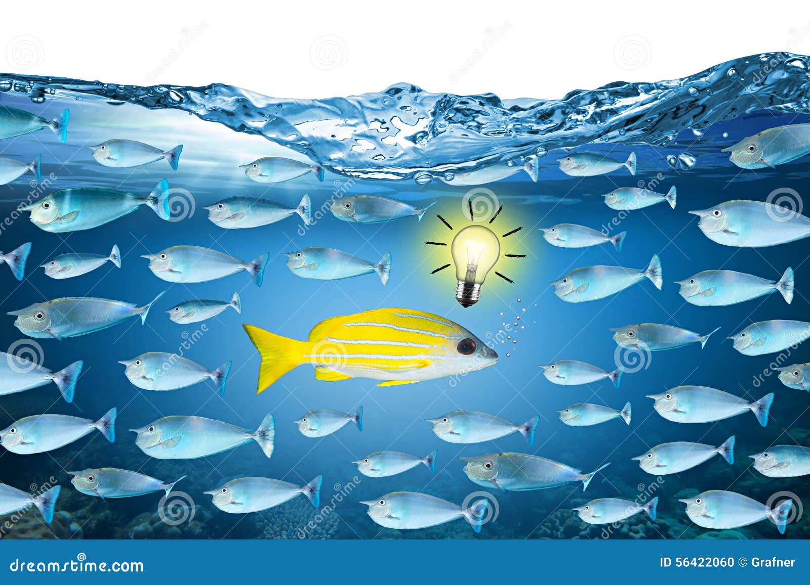 Tegen de stroom stock illustratie. Illustration