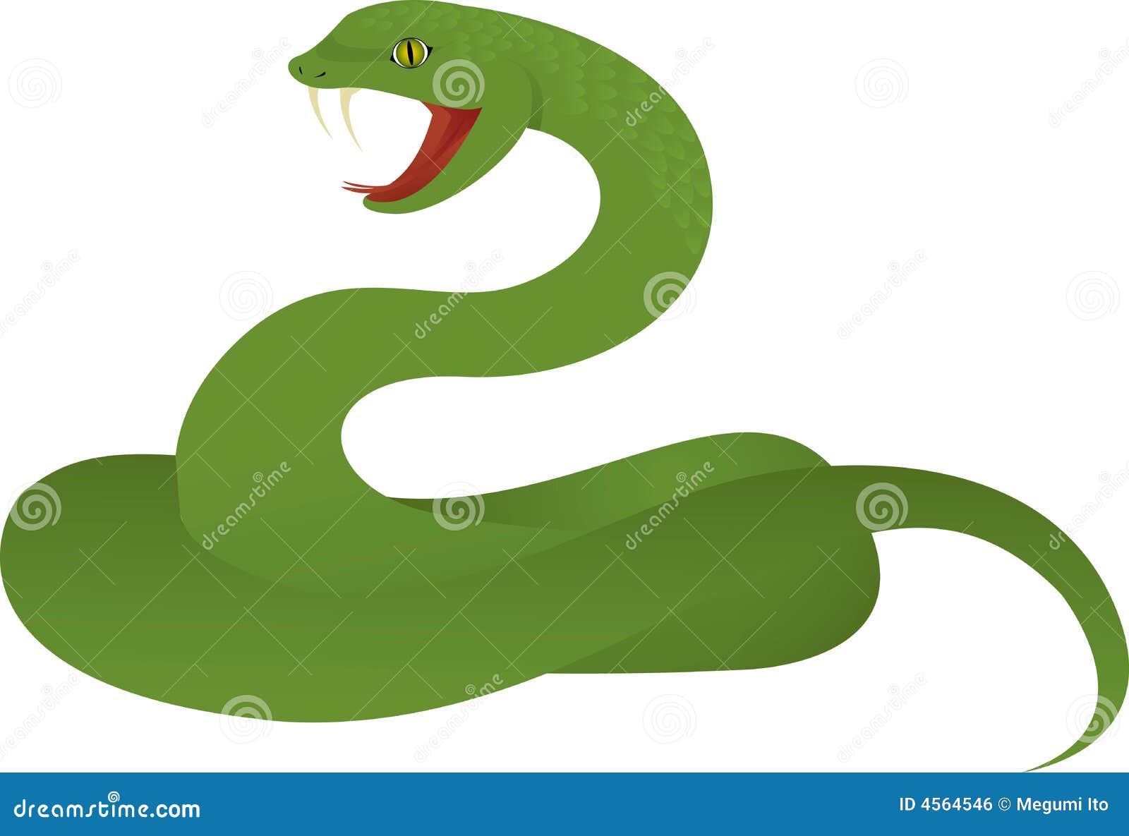 Illustration of a Cute Menacing Looking Snake Stock Vector Image & Art -  Alamy