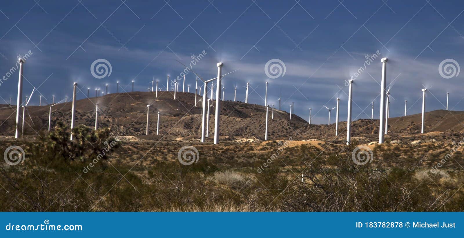 Tehachapi Wind Turbines stock photo. Image of renewable 183782878