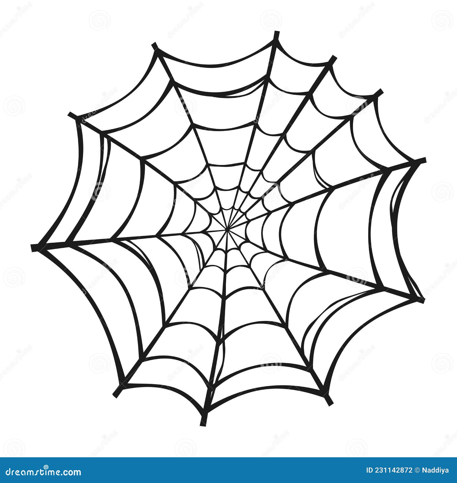 desenho de aranha de halloween com desenho de teia de aranha 1760633 Vetor  no Vecteezy