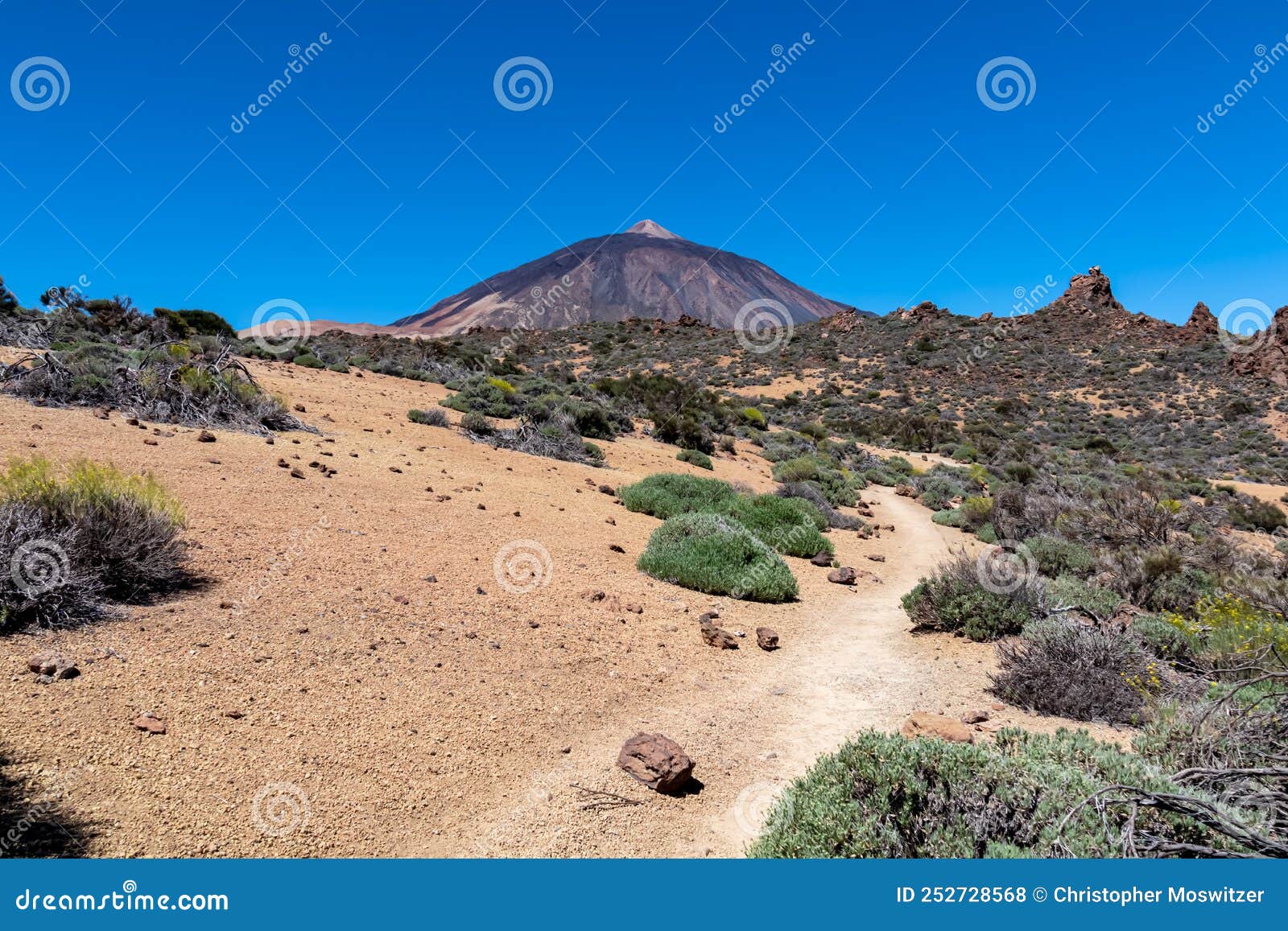 teide - panoramic view on volcano pico del teide and montana blanca, mount el teide national park, tenerife, canary islands,