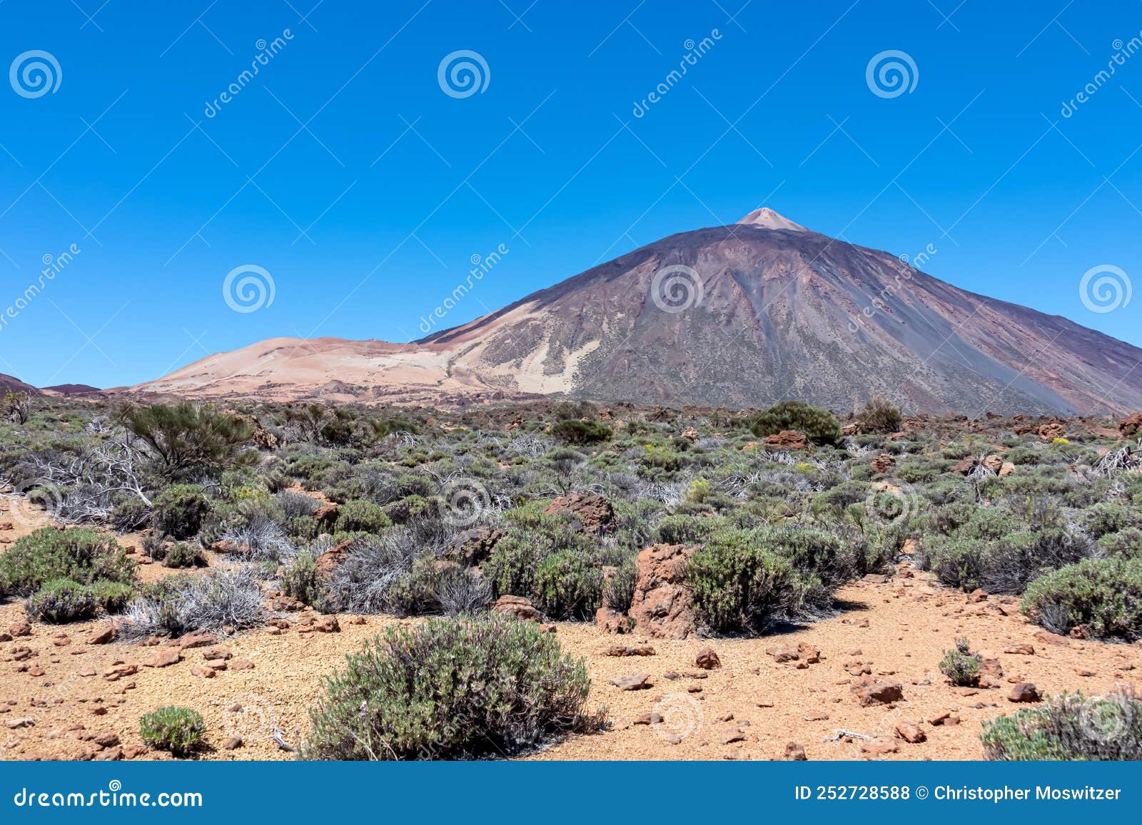 teide - panoramic view on volcano pico del teide and montana blanca, mount el teide national park, tenerife, canary islands,